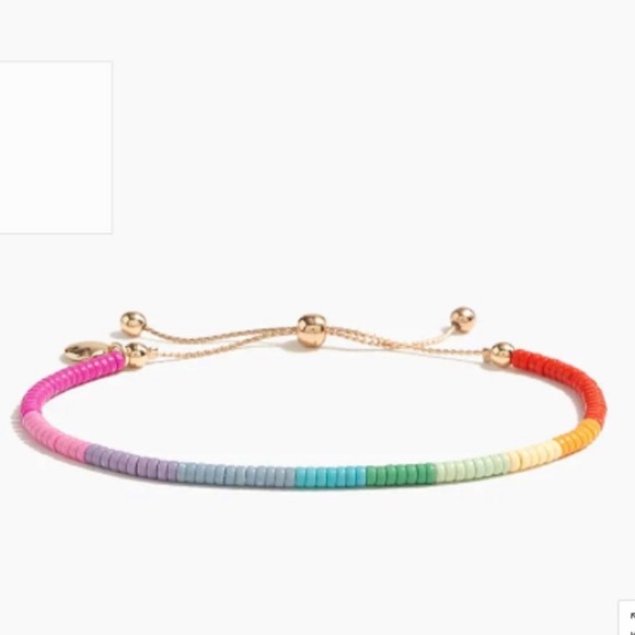 J. Crew Jewelry - 🚨LAST CHANCE🚨🌟NEW WOT JCREW RAINBOW BEADED ADJUSTABLE BRACELET🌟